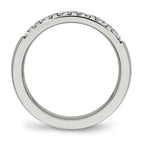 Chisel Stainless Steel Polished CZ 4mm Band