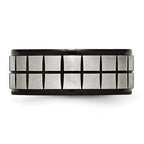 Stainless Steel Brushed Black IP-plated 9mm Band