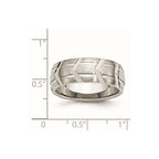 Chisel Stainless Steel Brushed and Polished 8mm Grooved Band