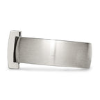 Stainless Steel Brushed w/CZ 8mm Band