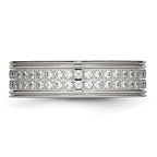 Chisel Stainless Steel Polished with CZ 6.5mm Band