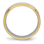 Chisel Stainless Steel Polished Yellow IP-plated 6mm Grooved Band