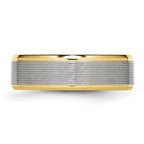 Chisel Stainless Steel Polished Yellow IP-plated 6mm Grooved Band