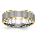 Chisel Stainless Steel Polished Yellow IP-plated 6mm Grooved Band