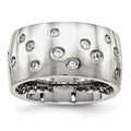 Chisel Stainless Steel Polished CZ 12mm Band
