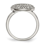Stainless Steel Polished w/ Preciosa Crystal Circle Ring