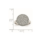 Stainless Steel Polished w/ Preciosa Crystal Circle Ring