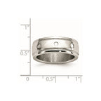 Stainless Steel Polished 8mm Grooved Band