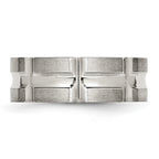 Stainless Steel Brushed and Polished 8mm Grooved Band