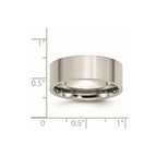 Chisel Stainless Steel Brushed 8mm Flat Band