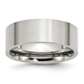 Chisel Stainless Steel Brushed 8mm Flat Band