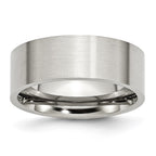 Chisel Stainless Steel Brushed 8mm Flat Band