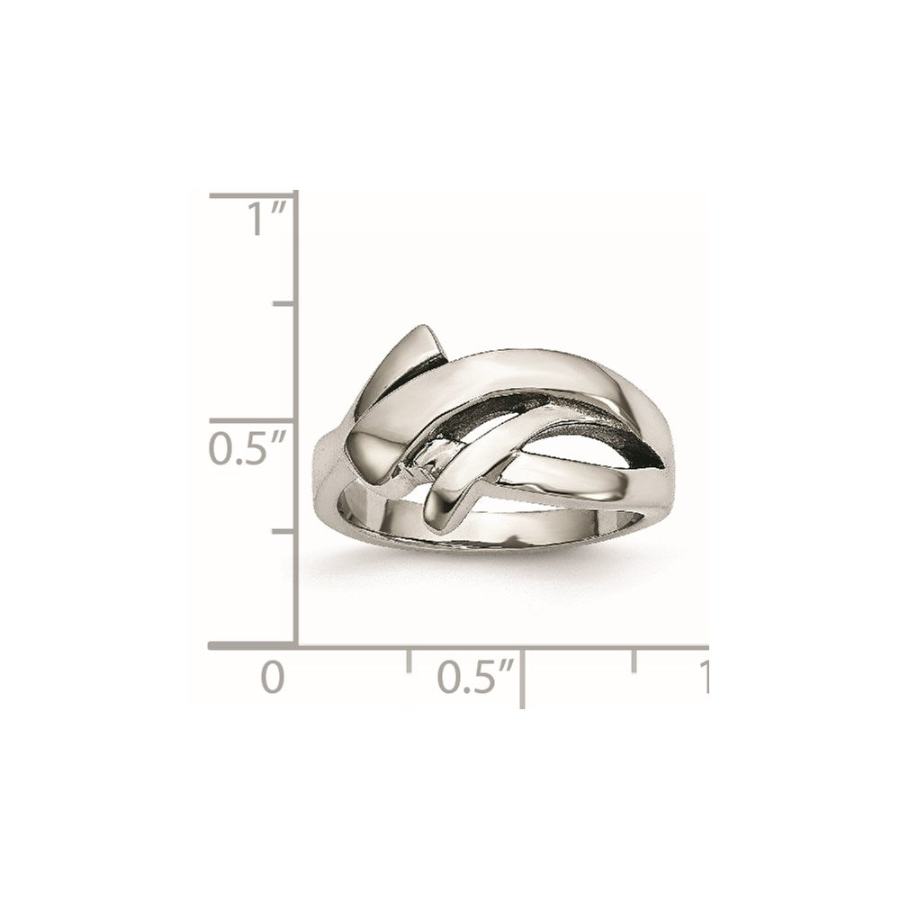 Chisel Stainless Steel Polished Ring