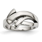 Chisel Stainless Steel Polished Ring