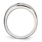 Stainless Steel Polished w/CZ 6.75mm Band