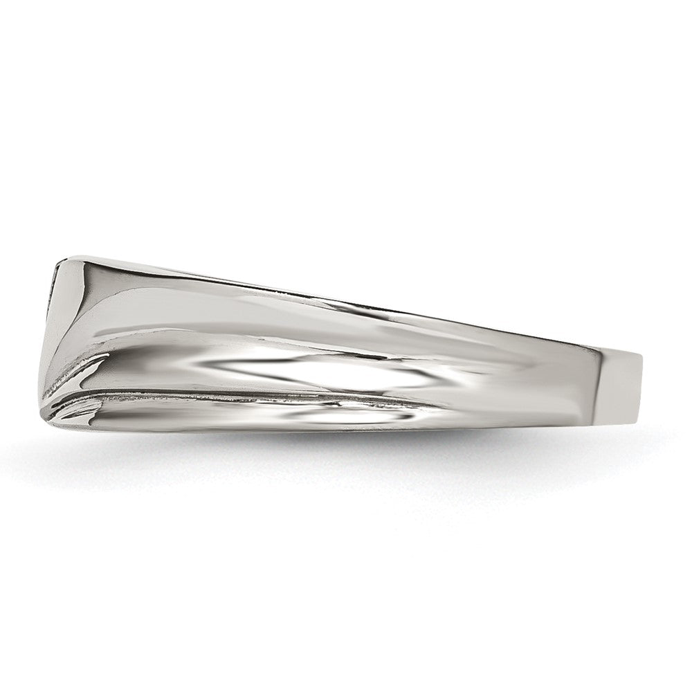 Stainless Steel Polished w/CZ 6.75mm Band