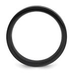 Chisel Stainless Steel Brushed and Polished Black IP-plated 8mm Band