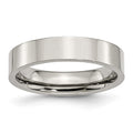 Chisel Stainless Steel Polished 5mm Flat Band