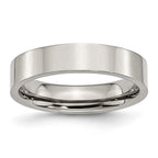 Chisel Stainless Steel Polished 5mm Flat Band