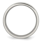 Chisel Stainless Steel Polished 6mm Flat Band