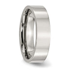 Chisel Stainless Steel Polished 6mm Flat Band