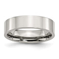 Chisel Stainless Steel Polished 6mm Flat Band