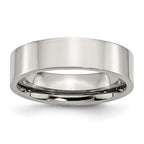 Chisel Stainless Steel Polished 6mm Flat Band