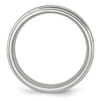 Chisel Stainless Steel Brushed and Polished 8mm Grooved Edge Band