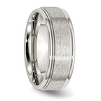 Chisel Stainless Steel Brushed and Polished 8mm Grooved Edge Band