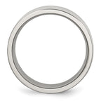 Chisel Stainless Steel Polished 8mm Flat Band