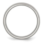 Chisel Stainless Steel Polished with Brushed Edge 6mm Grooved Band