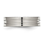 Stainless Steel Polished 6mm Grooved Band
