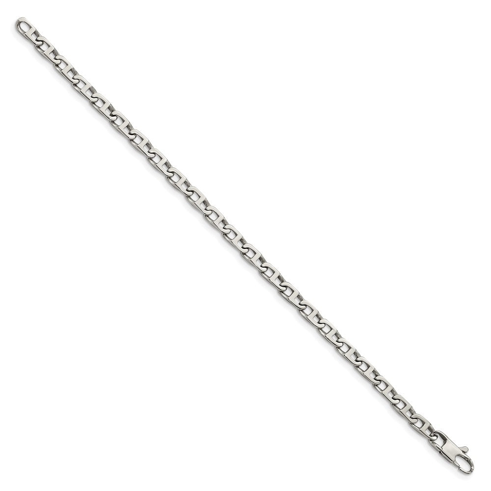 Chisel Stainless Steel Polished Oval Link Bracelet