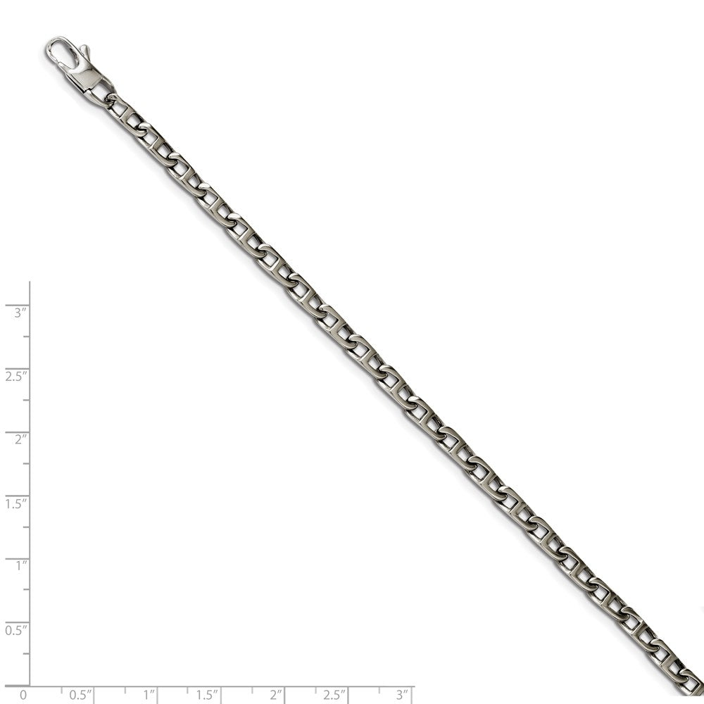 Chisel Stainless Steel Polished Oval Link Bracelet