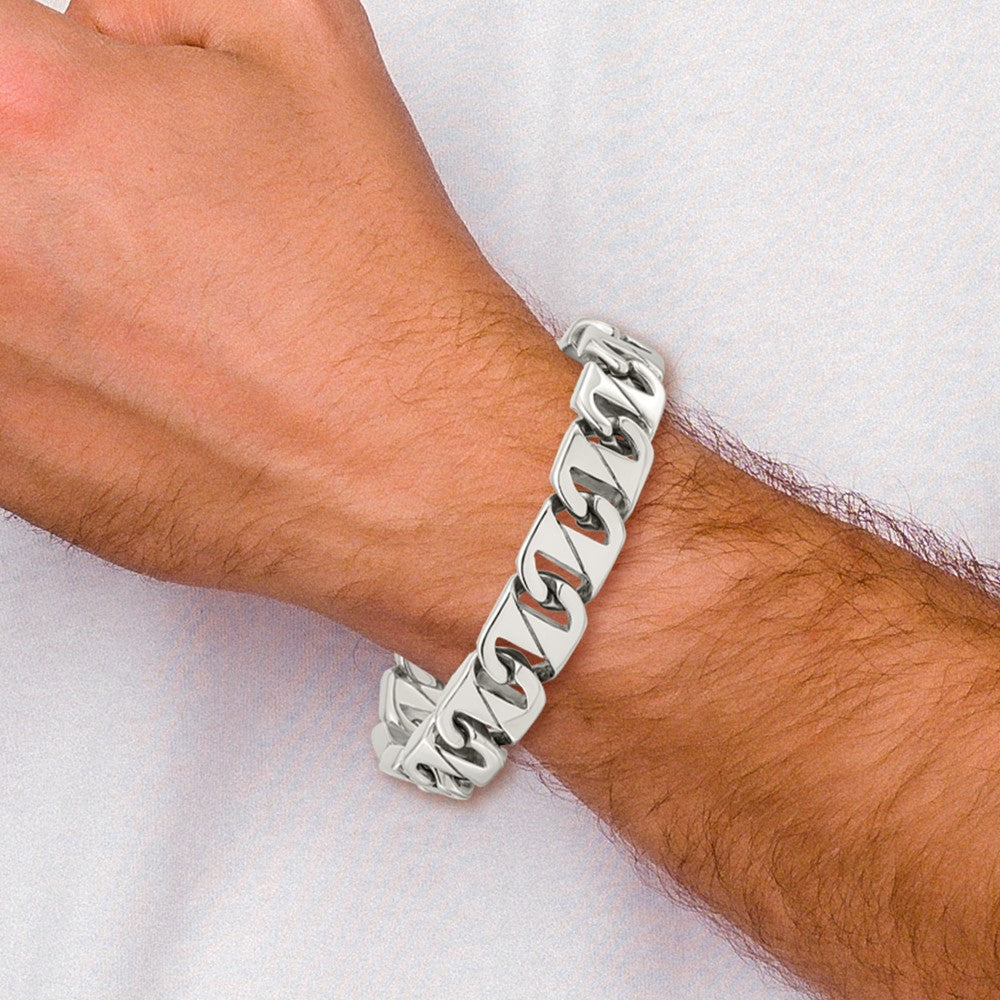 Chisel Stainless Steel Polished Fancy Link Bracelet