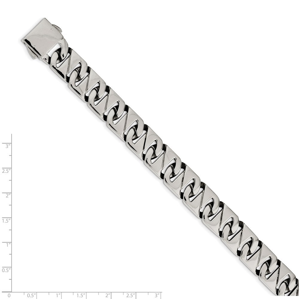 Chisel Stainless Steel Polished Fancy Link Bracelet