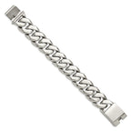 Chisel Stainless Steel Polished Fancy Curb Bracelet