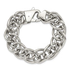 Chisel Stainless Steel Polished Large and Small Oval Link Bracelet