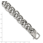Chisel Stainless Steel Polished Large and Small Oval Link Bracelet