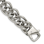 Chisel Stainless Steel Polished Large and Small Oval Link Bracelet