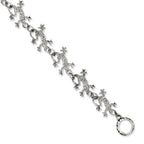 Stainless Steel Polished & Antiqued Lizards 8.5in Toggle Bracelet