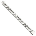 Chisel Stainless Steel Polished Crosses Link Bracelet