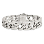 Chisel Stainless Steel Polished Crosses Link Bracelet