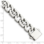 Chisel Stainless Steel Polished Crosses Link Bracelet