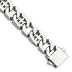 Chisel Stainless Steel Polished Crosses Link Bracelet