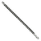 Chisel Stainless Steel Polished Black IP-plated Bracelet