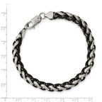 Chisel Stainless Steel Polished Black IP-plated Bracelet