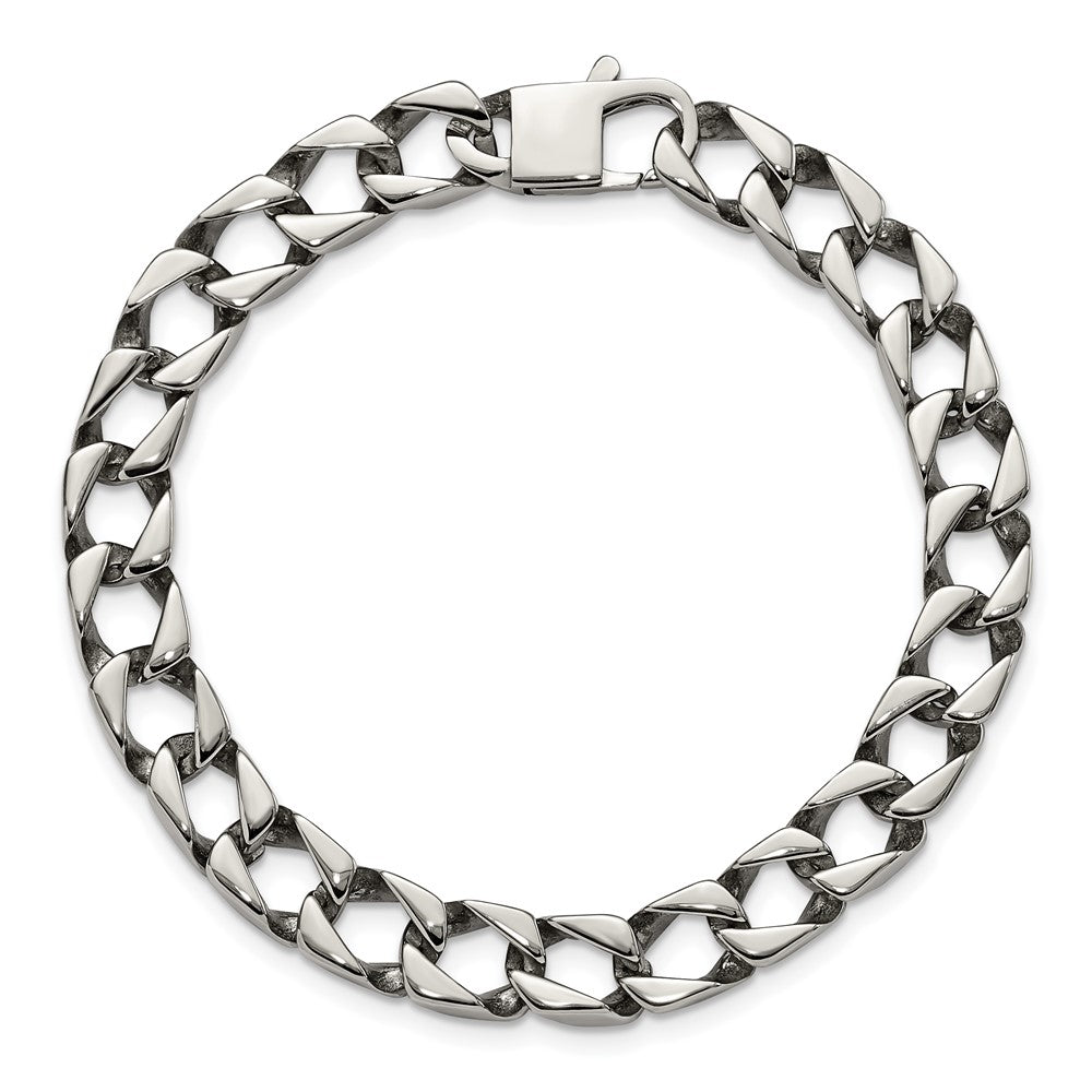 Chisel Stainless Steel Polished Square Link Bracelet