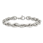 Chisel Stainless Steel Polished Oval Links Bracelet