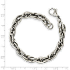 Chisel Stainless Steel Polished Oval Links Bracelet